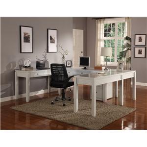 Parker House Boca Five-Piece U-Shaped Desk with 5 Drawers 